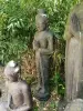 Product image 2 of the product “Standing Buddha, India, 158 cm height, cast stone, handcrafted & coloured ”